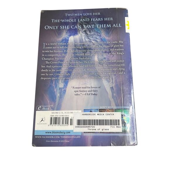 Throne of Glass by Sarah J Maas Paperback Ex Library Early Printing Edition - Picture 8 of 12